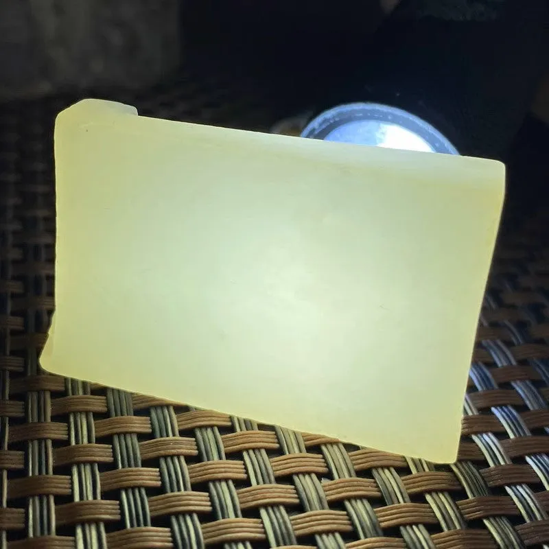 Natural Kunlun Jade Rough Nephrite Raw (42g,4.1X2.9X1.3cm)