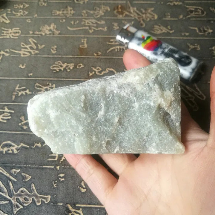 Natural Kunlun Jade Rough Nephrite Raw (450g, 7.5X5.5X4cm)