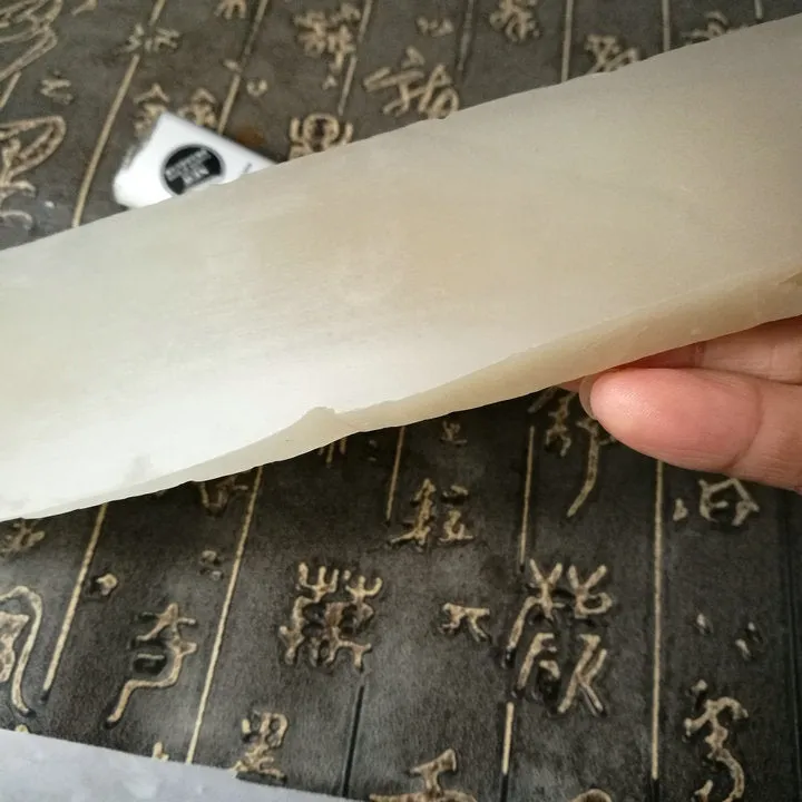 Natural Kunlun Jade Rough Nephrite Raw (492g, 19X7X3.4cm)