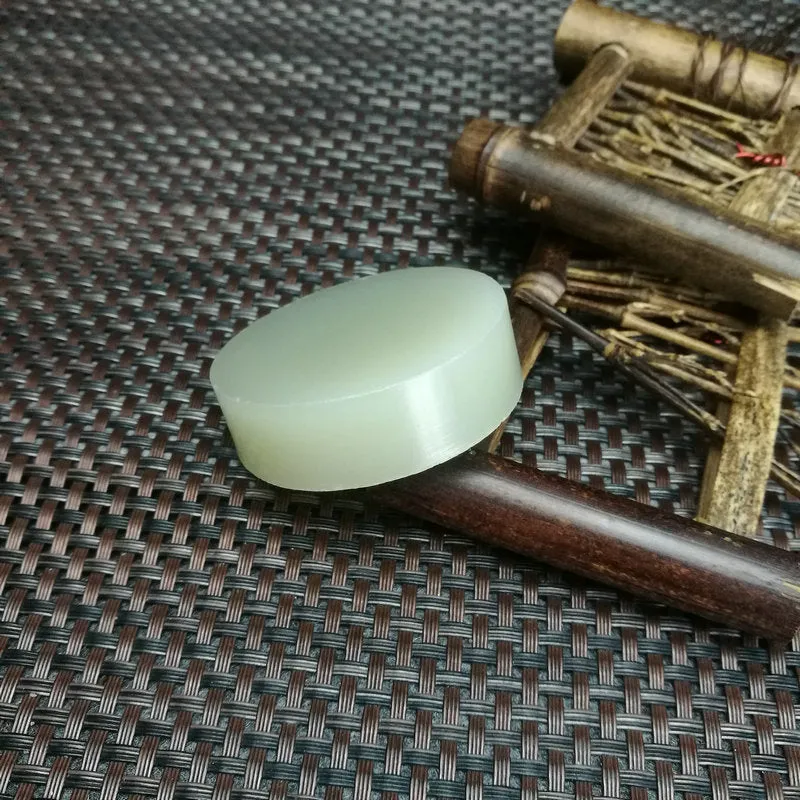 Natural Kunlun Jade Rough Nephrite Raw S-(102g,5.3X1.6cm)