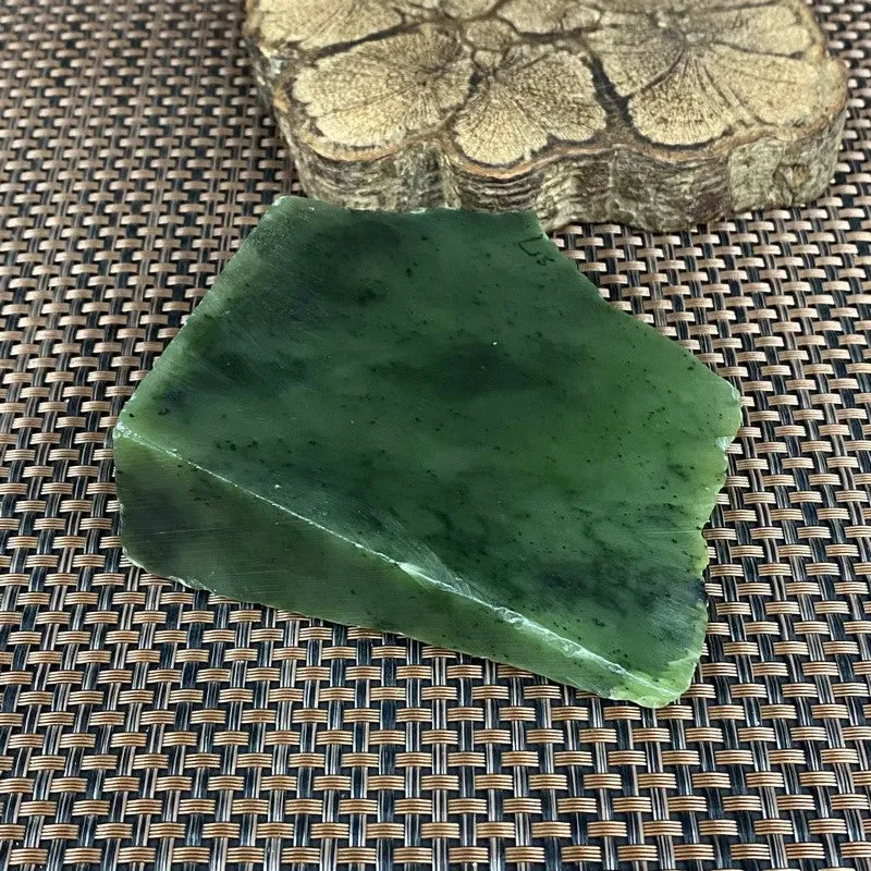 Natural Siberian Jade Rough Nephrite Raw (471g, 10X9.1X3.5cm)