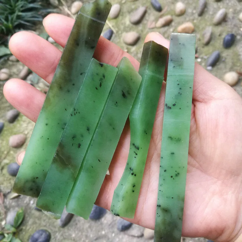 Natural Siberian Jade Rough Nephrite Raw 5 Pieces