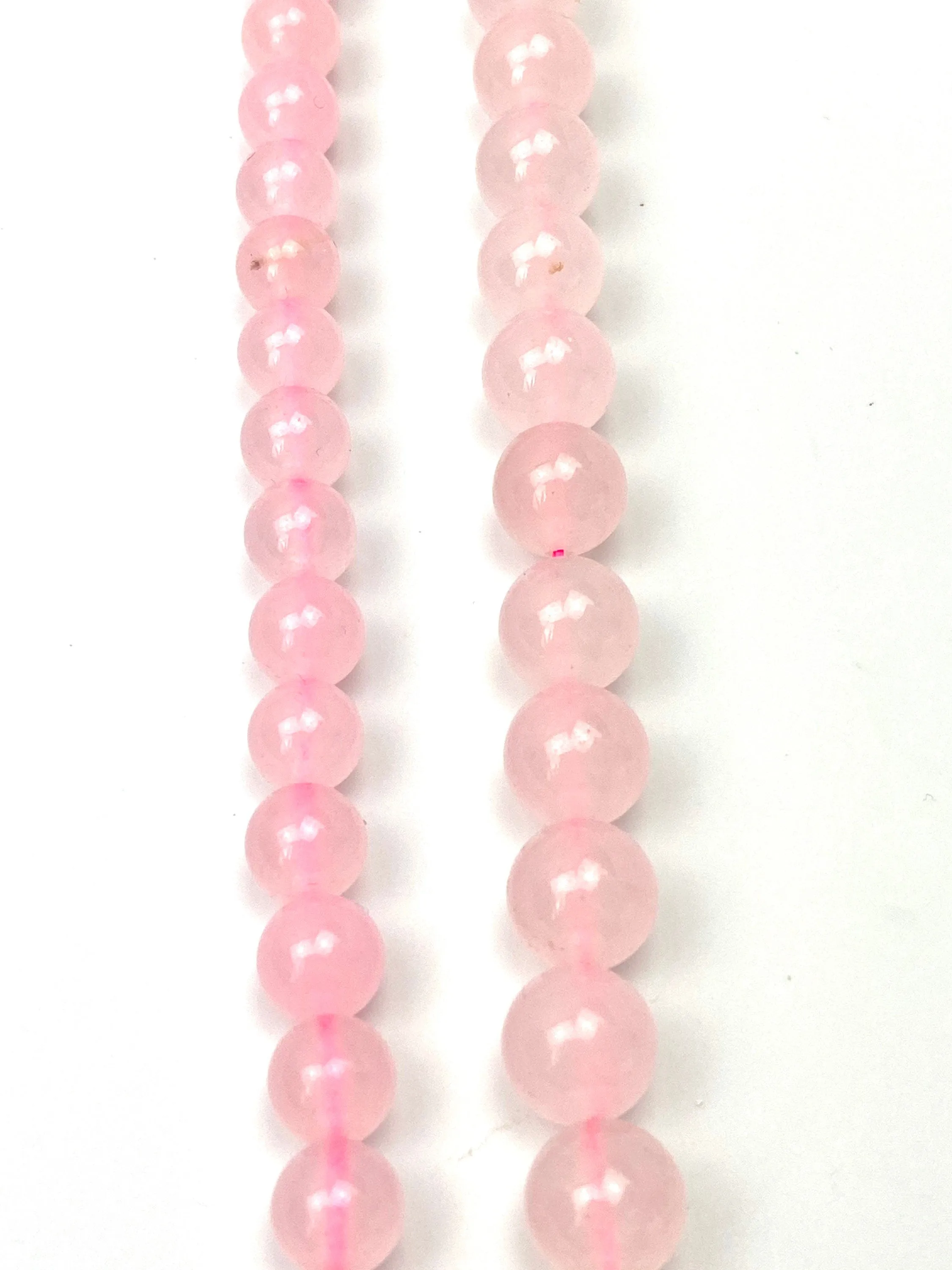 Noe, pink jade bead strand, SKU#NOESTR