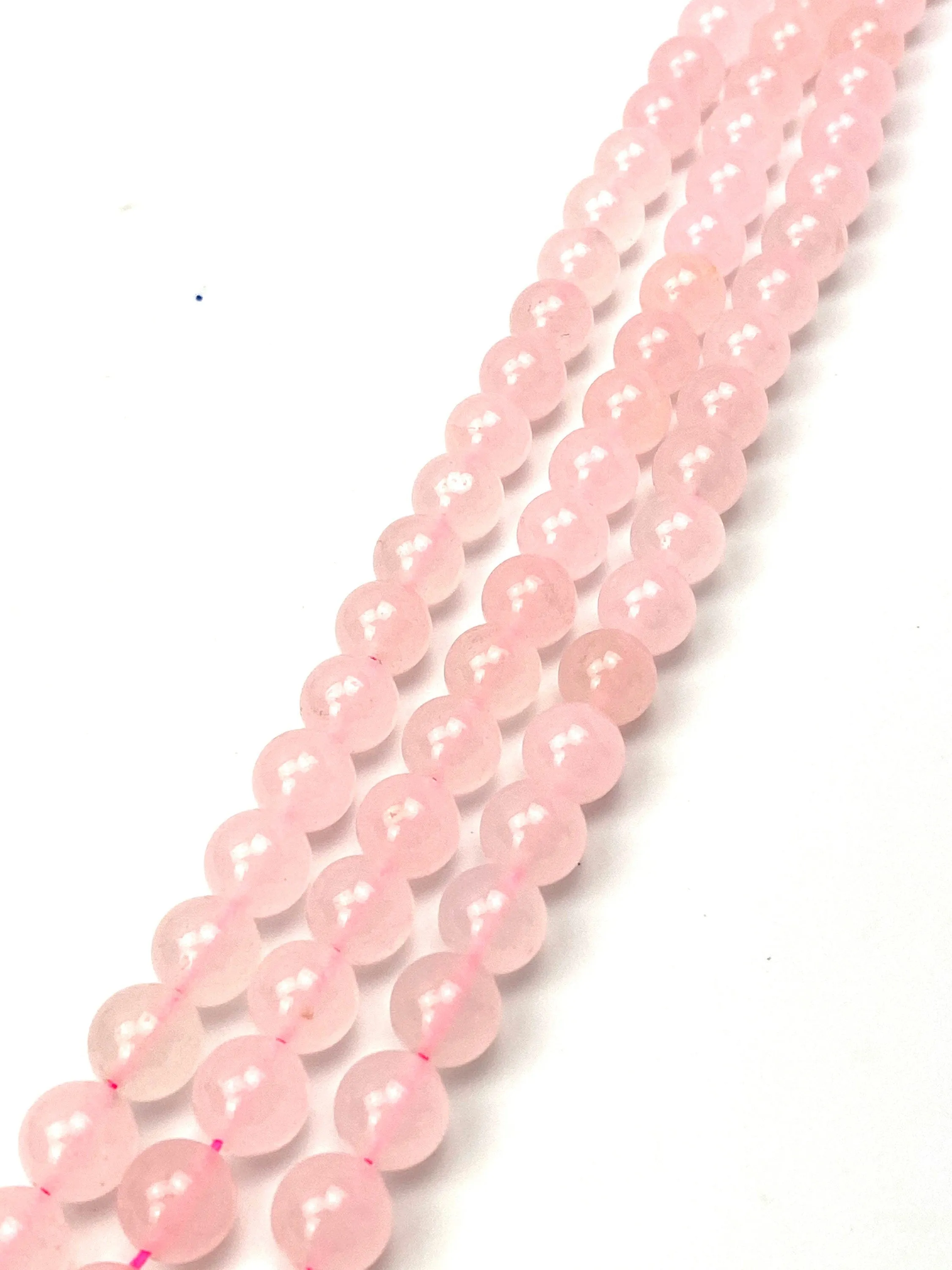 Noe, pink jade bead strand, SKU#NOESTR