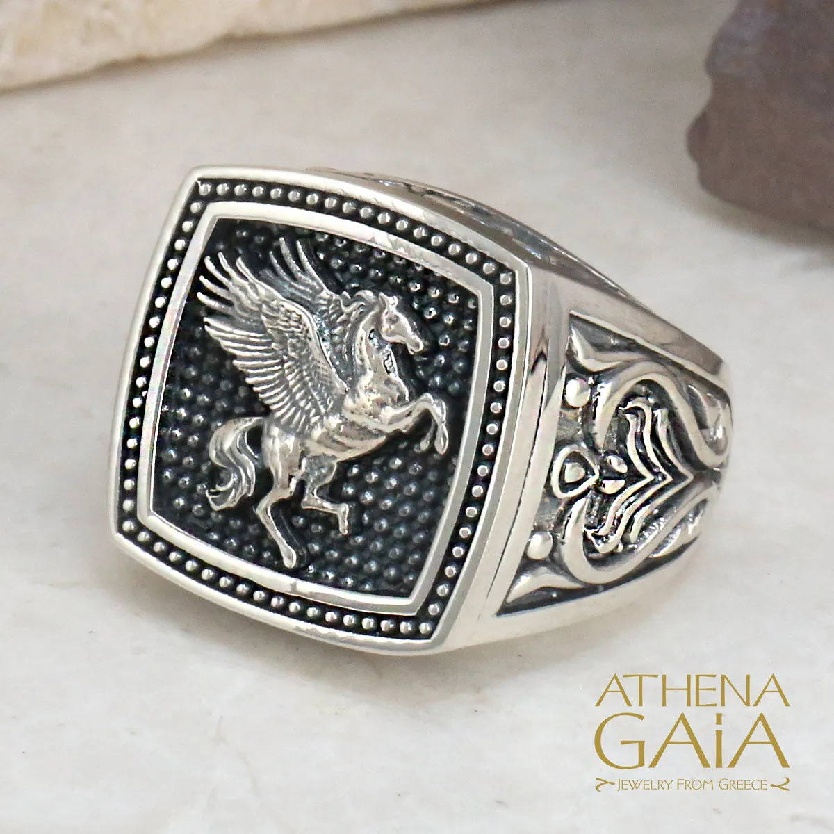 Pegasus Signet Ring