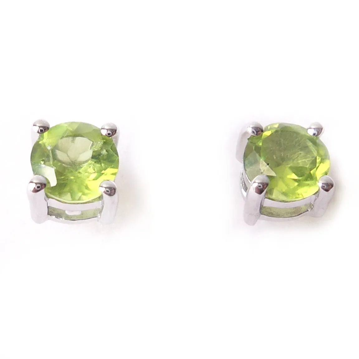 Peridot 925 Sterling Silver August Birthstone Earrings