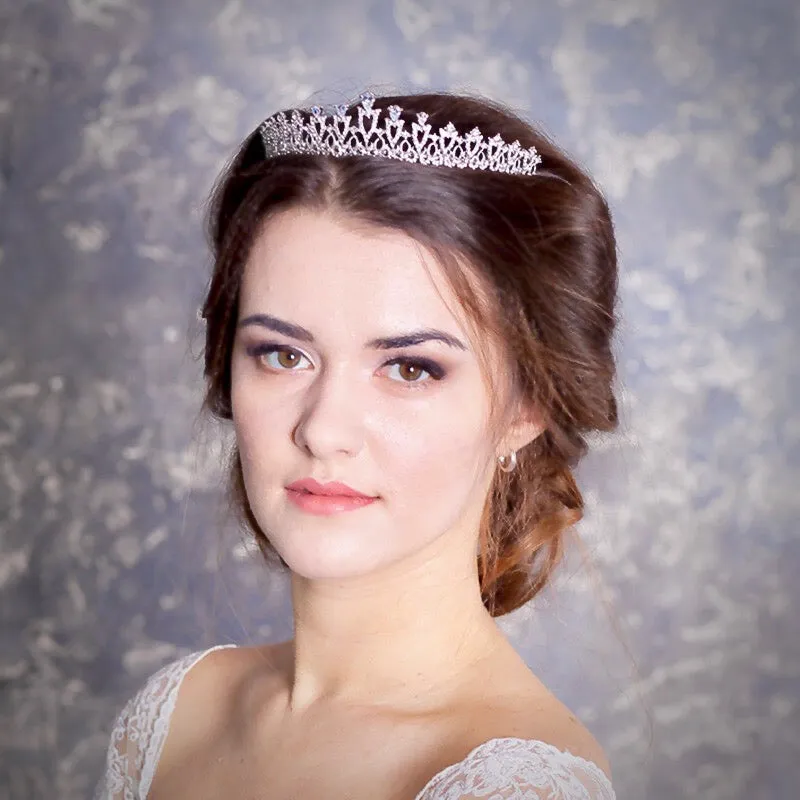 "Karyssa" - Silver Cubic Zirconia Bridal Tiara