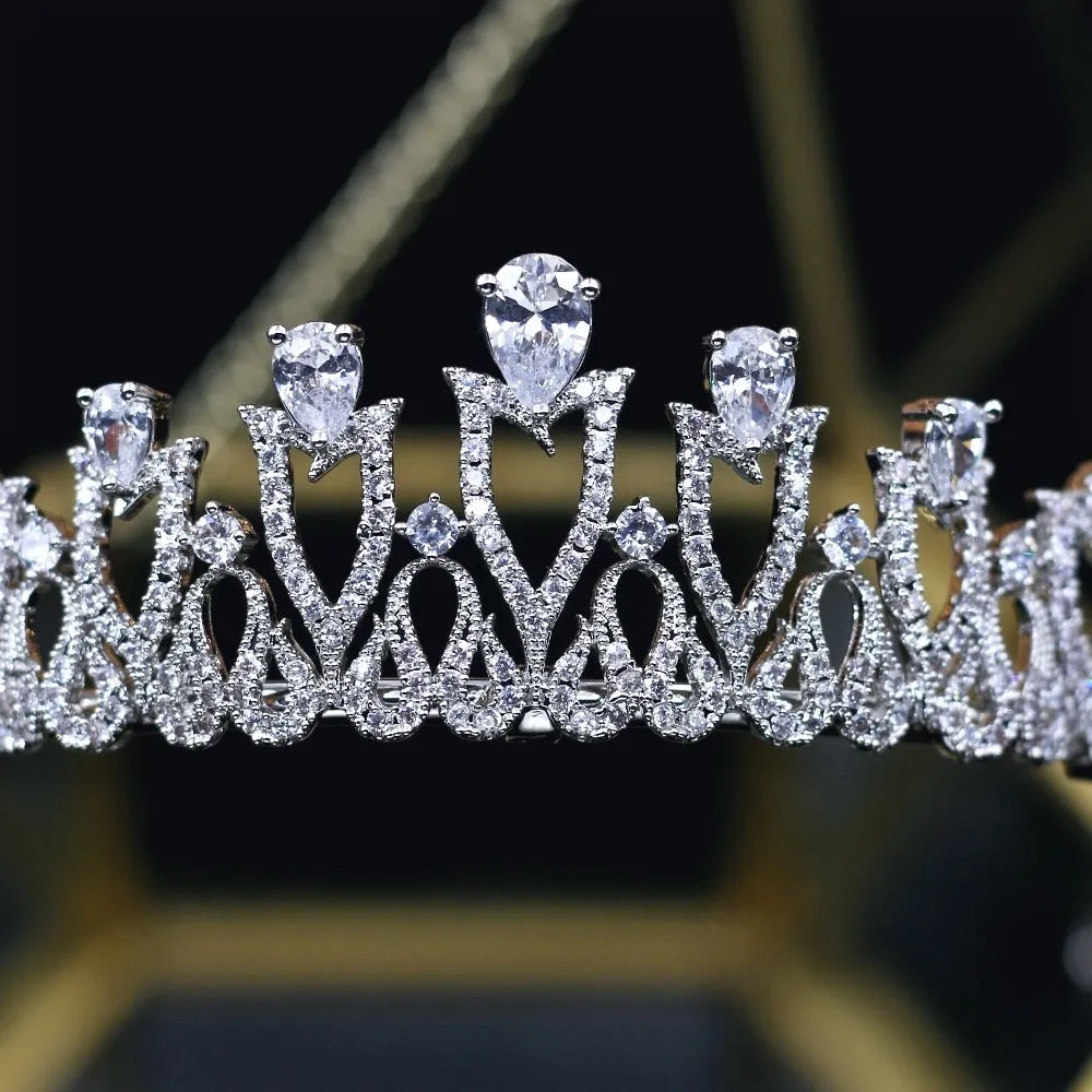 "Karyssa" - Silver Cubic Zirconia Bridal Tiara