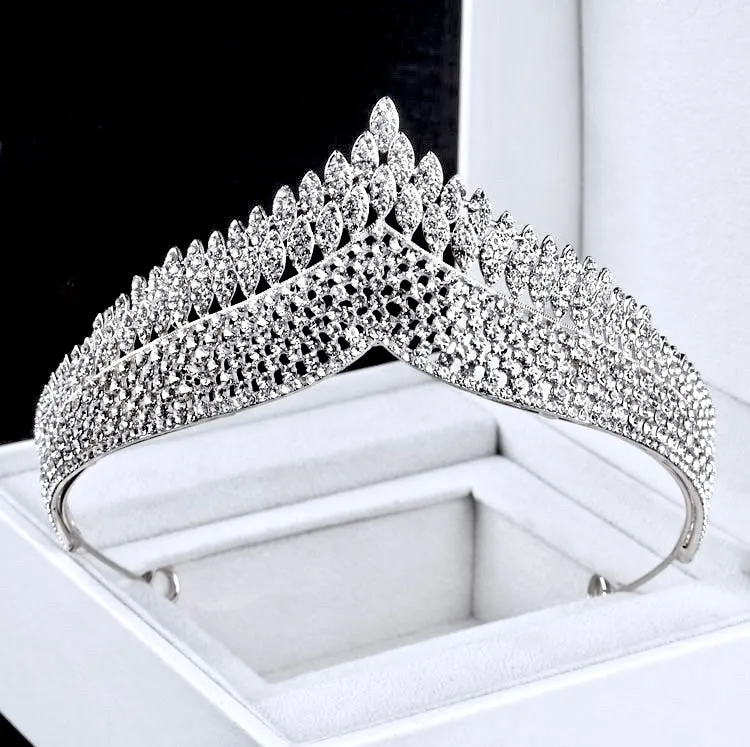 "Tangier" - Crystal Bridal Tiara - Available in Gold and Silver