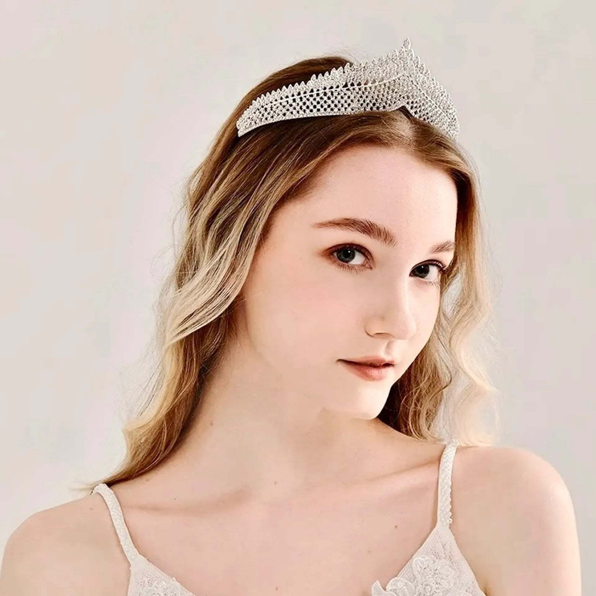 "Tangier" - Crystal Bridal Tiara - Available in Gold and Silver