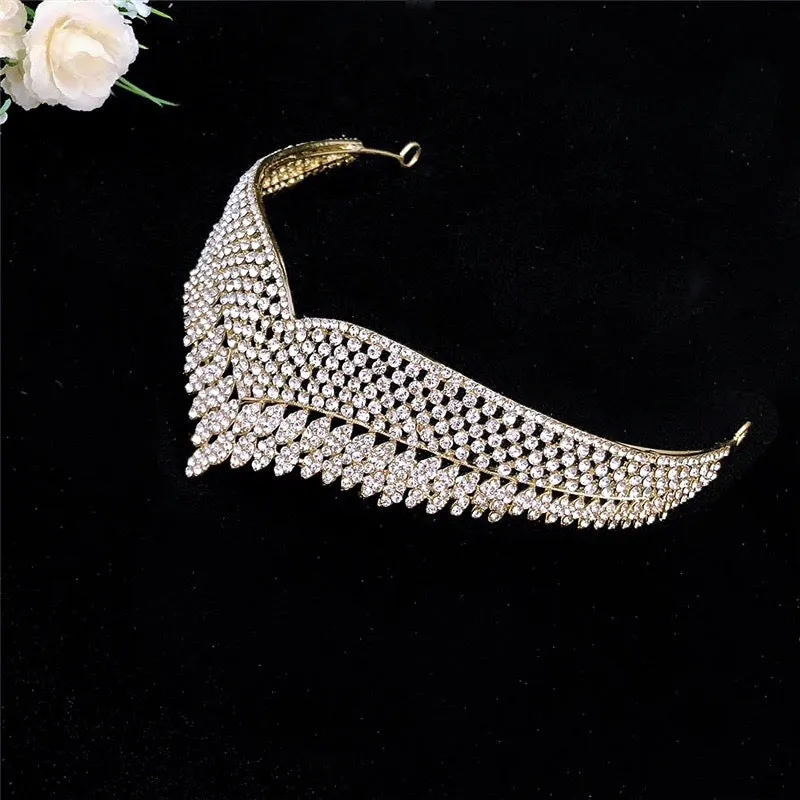 "Tangier" - Crystal Bridal Tiara - Available in Gold and Silver