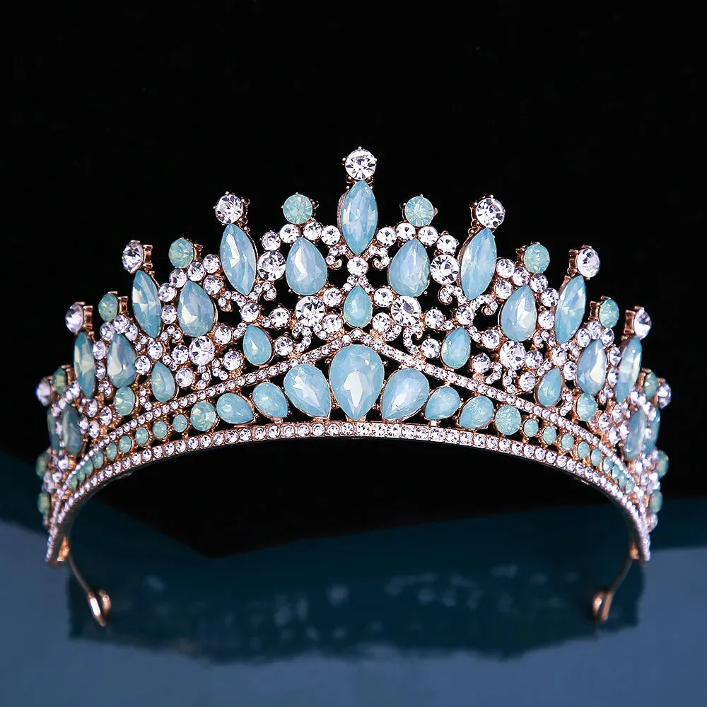 Rhinestone Crystal Tiara Crown Luxury Princess Party Hair Accessory