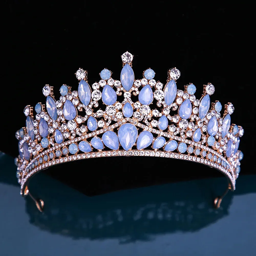 Rhinestone Crystal Tiara Crown Luxury Princess Party Hair Accessory