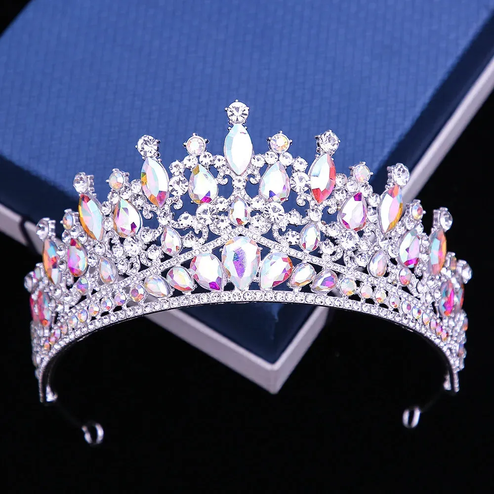 Rhinestone Crystal Tiara Crown Luxury Princess Party Hair Accessory