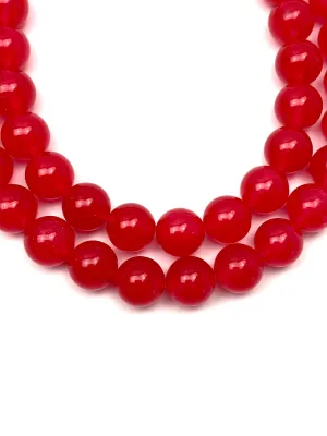 Rose jade bead strand, SKU#A16