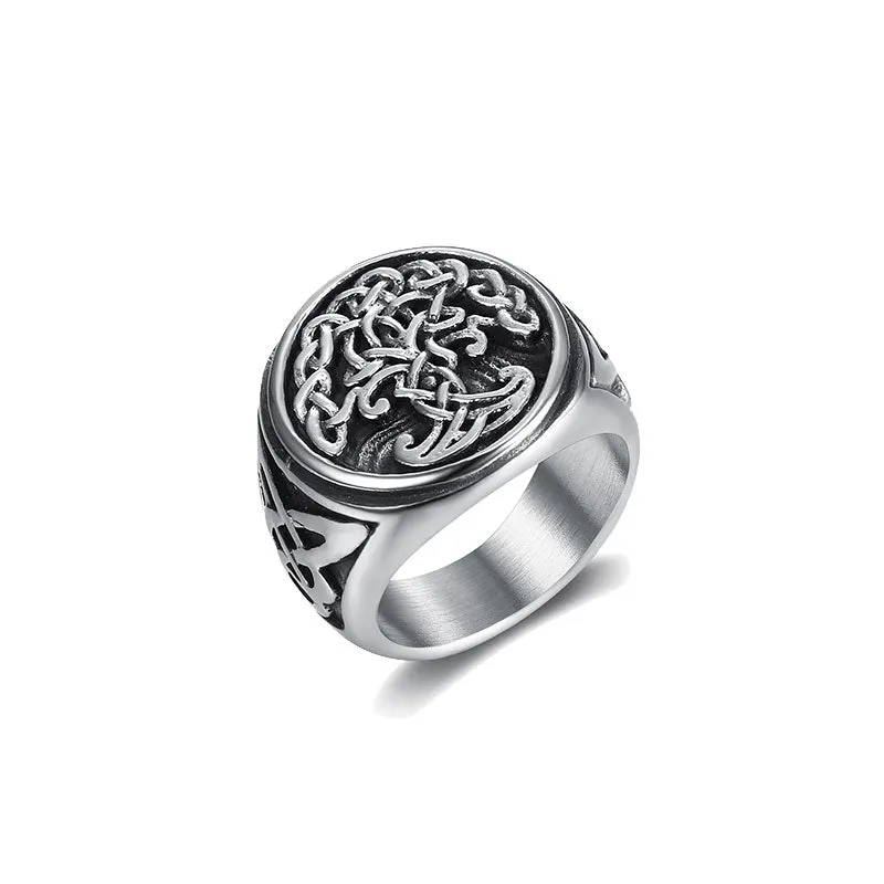 ROUND FRIENDSHIP TREE OF LIFE SIGNET RING