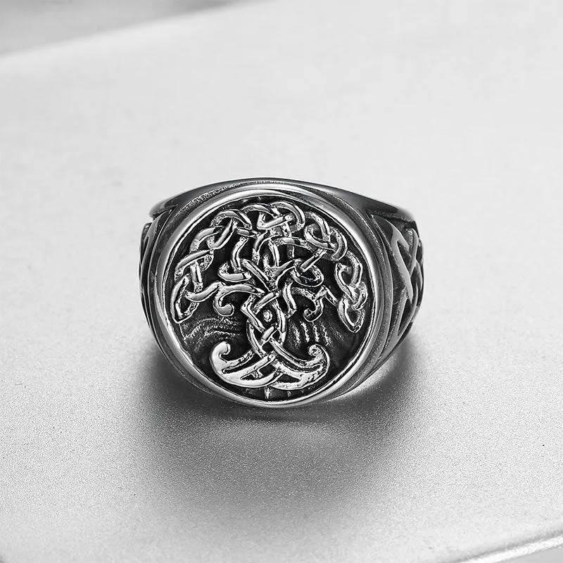 ROUND FRIENDSHIP TREE OF LIFE SIGNET RING