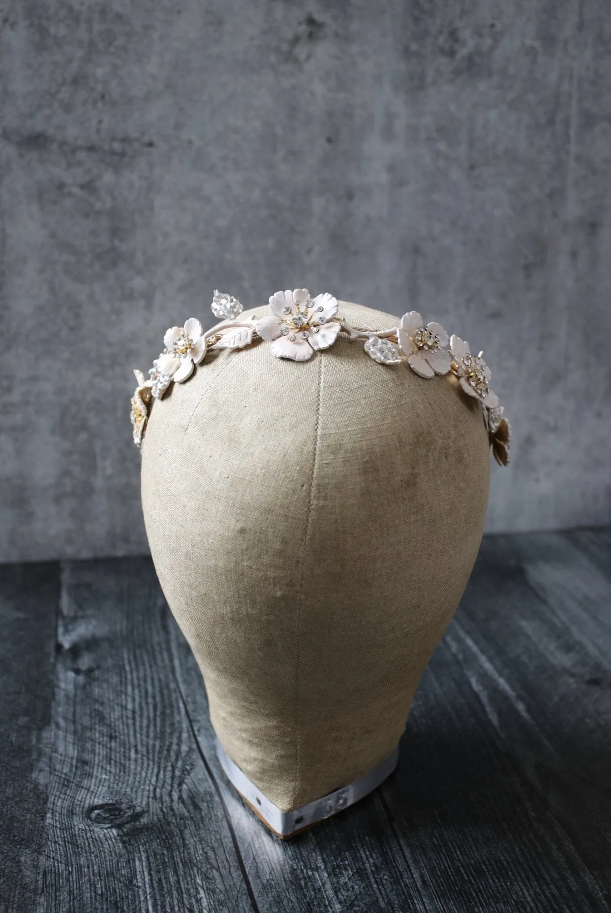 SERAPHINA Blush Floral Bridal Headband Headpiece