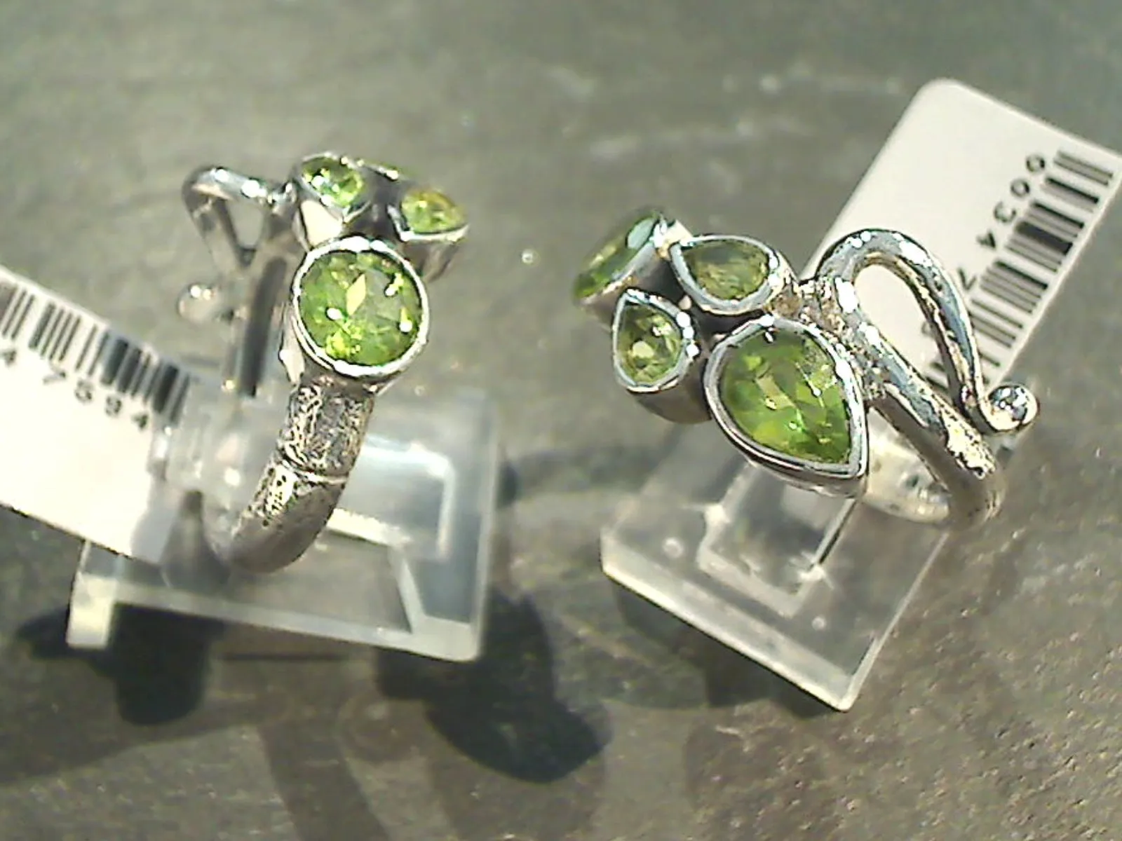 Size 8 Peridot, Sterling Silver Ring