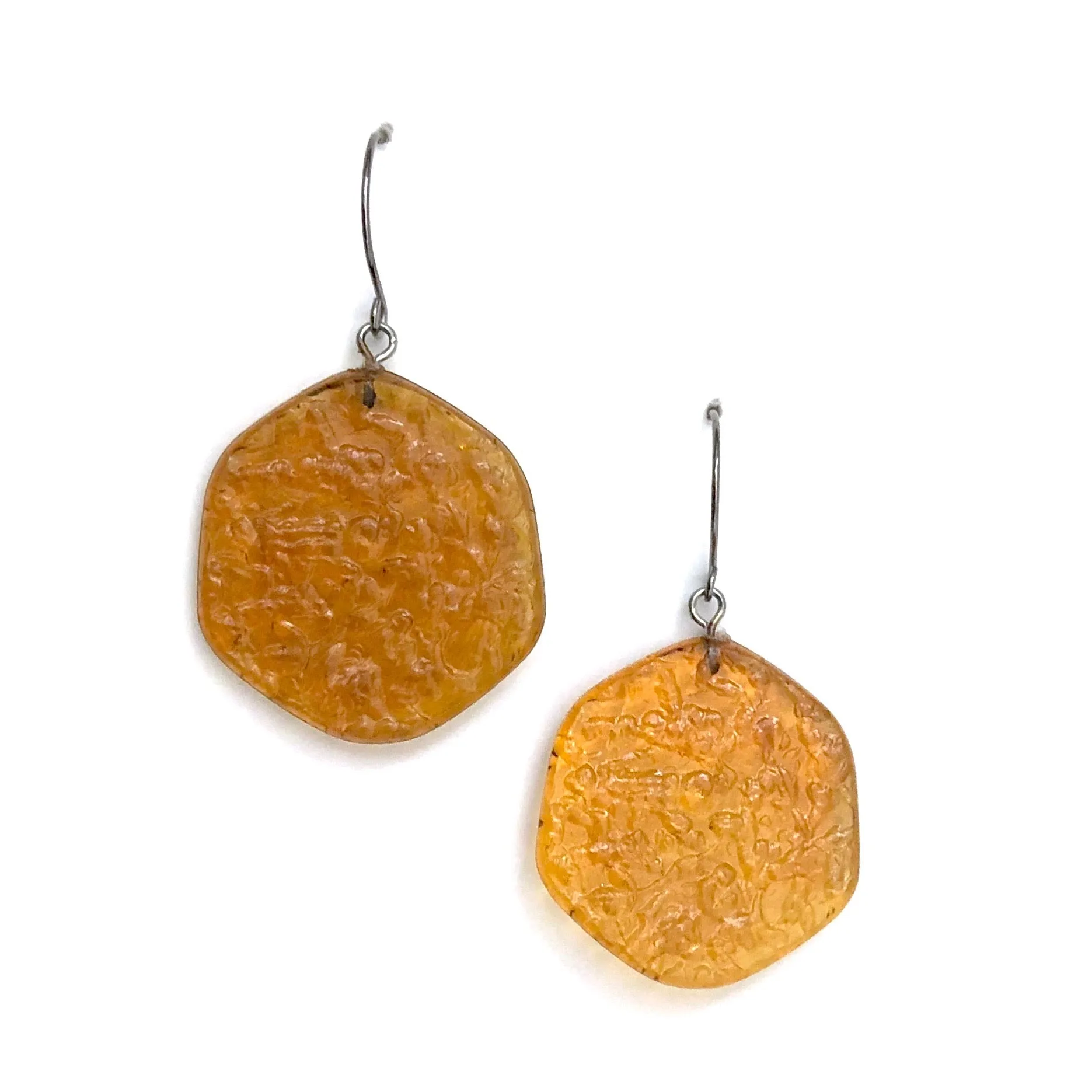 Smoke Topaz Brown Ice Chip Drop Earrings