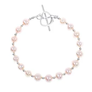 Sterling Pearl Bracelet | Champagne