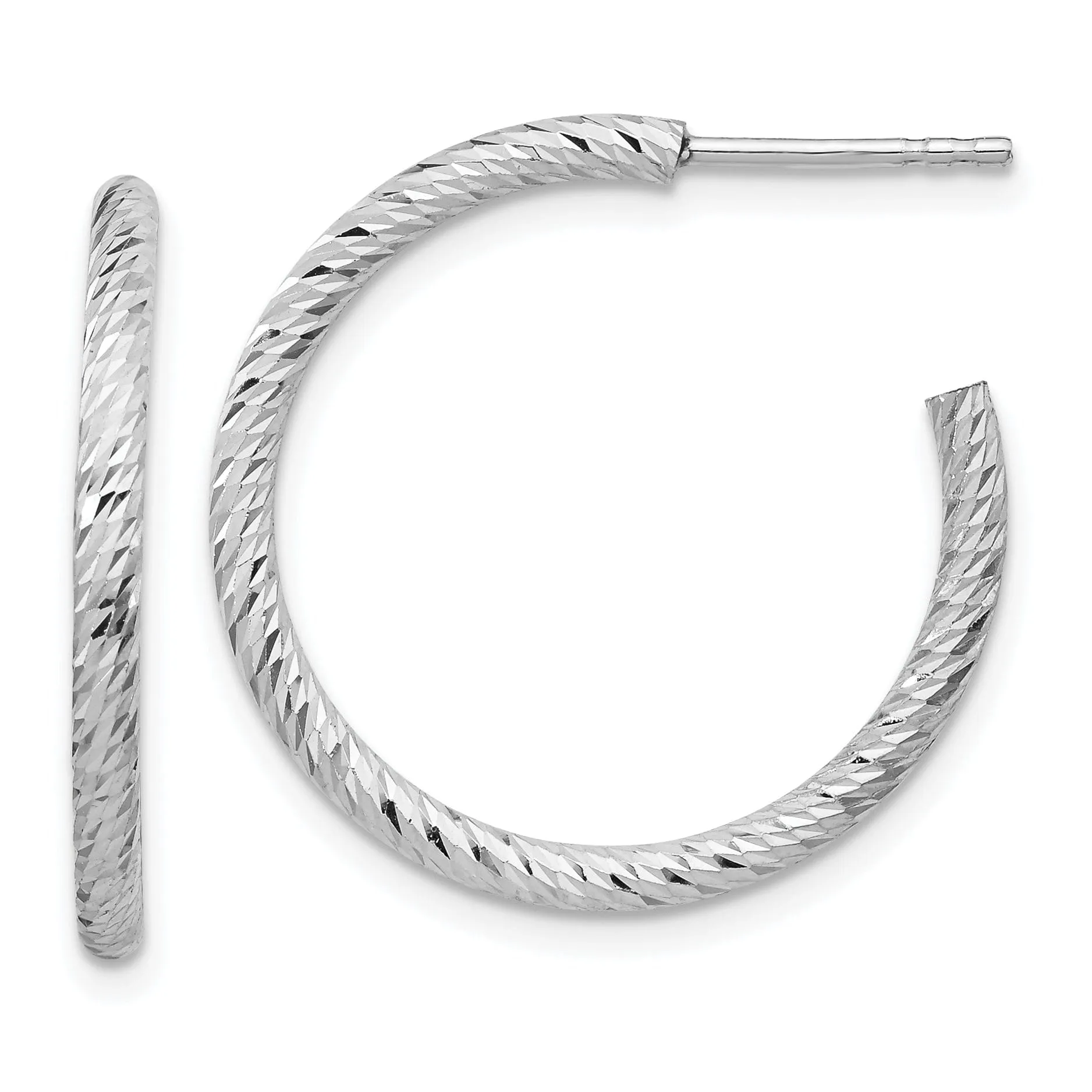 Sterling Silver D.C Hoop Earrings