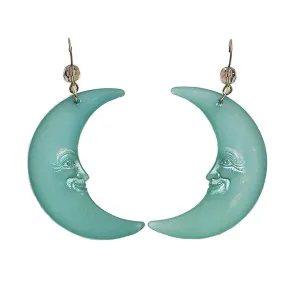 Tarina Tarantino Paris Moon Lucite Crescent Moon Pierced Earrings (Green)