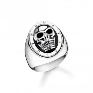 Thomas Sabo Rebel at Heart Skull Signet Ring TR2213-698-11