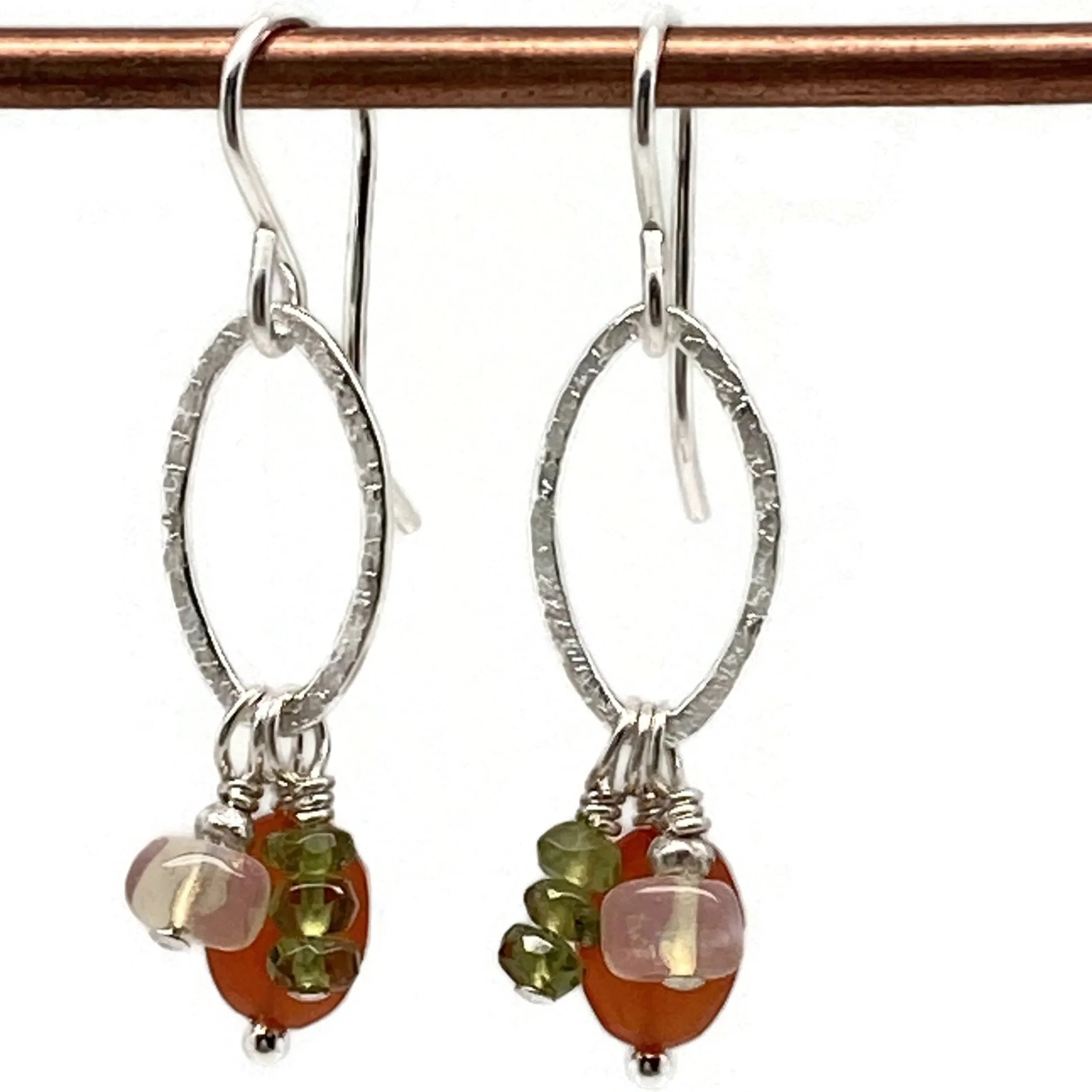 Three Stone Marquis Earrings