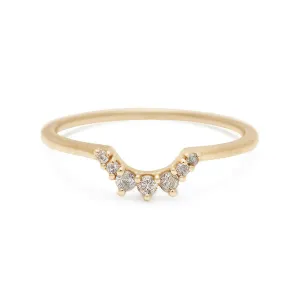 Tiara Band - 14k Gold & Grey Diamonds