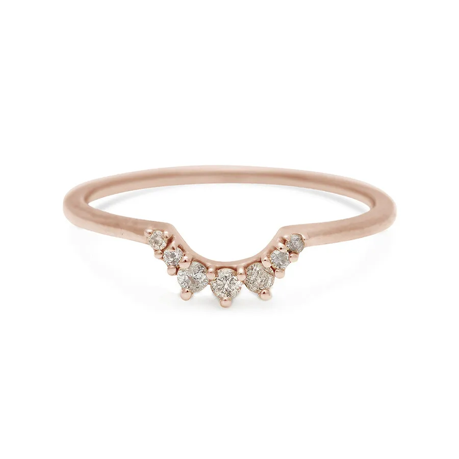 Tiara Band - 14k Gold & Grey Diamonds