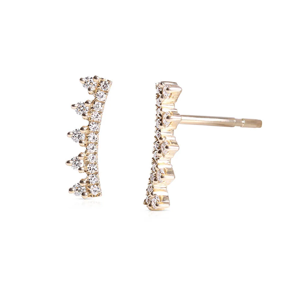 TIARA DIAMOND CLIMBER EARRINGS