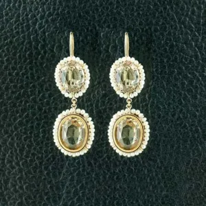 Topaz & Pearl Georgian Earrings