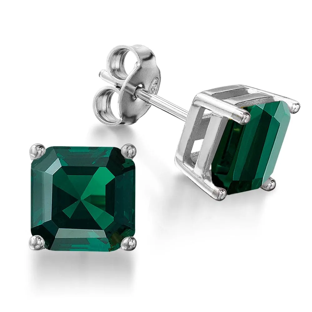 Tru-Emerald Asscher Cut Earrings