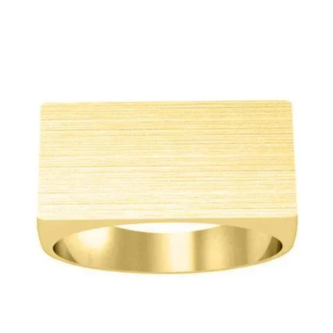 Wide Rectangular Signet Ring for Men - 24mm x 12mm